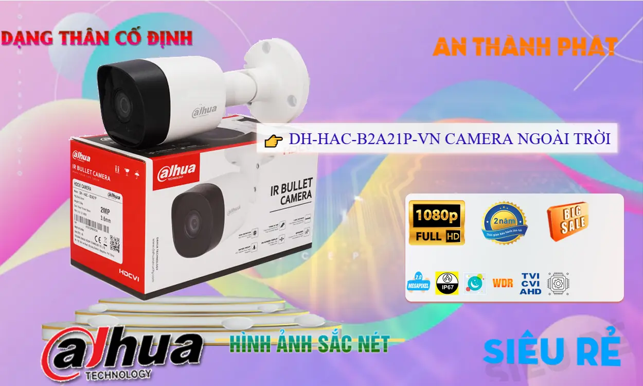 DH-HAC-B2A21P-VN Camera Ngoài Trời Full HD 1080P