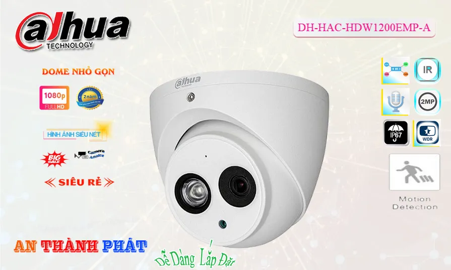 DH-HAC-HDW1200EMP-A Camera Dahua Ghi Âm