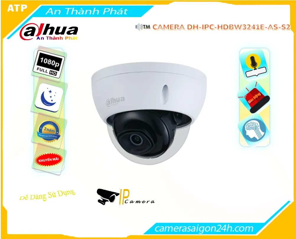 Camera IP Ai 1080P DH-IPC-HDBW3241E-AS-S2