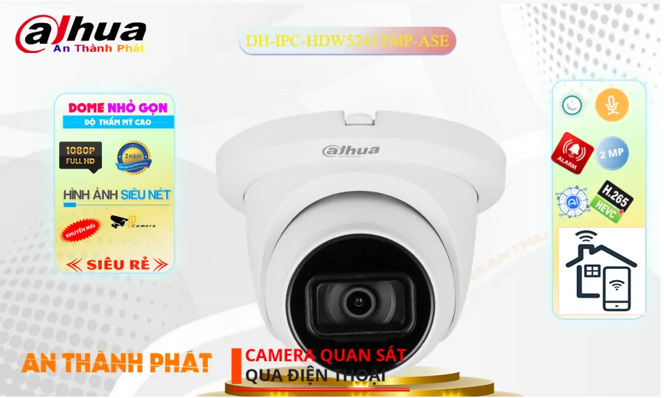 Camera IP Dome Dahua DH-IPC-HDW5241TMP-ASE