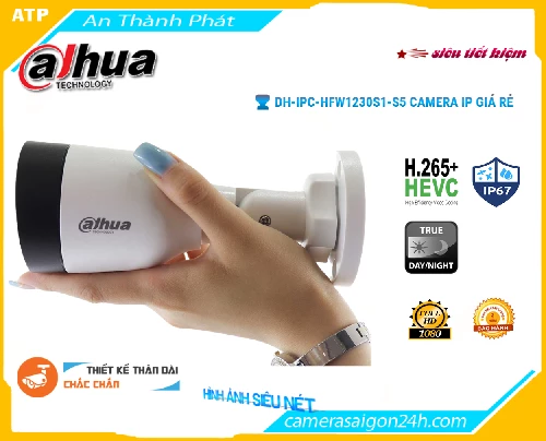 DH-IPC-HFW1230S1-S5 Camera Ip Ngoài Trời 1080P