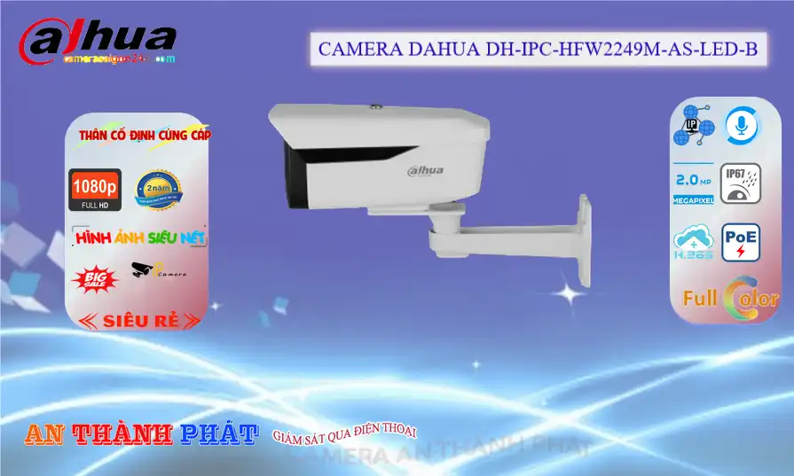 Camera Dahua DH-IPC-HFW2249M-AS-LED-B