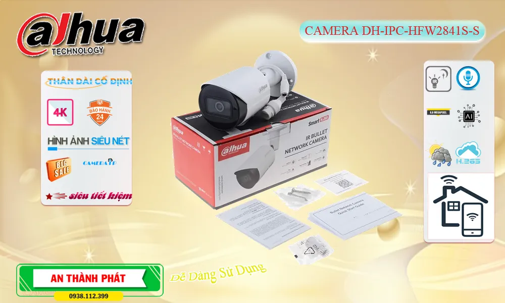 Camera An Ninh Dahua DH-IPC-HFW2841S-S Giá tốt