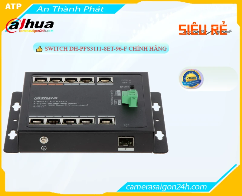 Switch Poe Dahua 8 Port DH-PFS3111-8ET-96-F