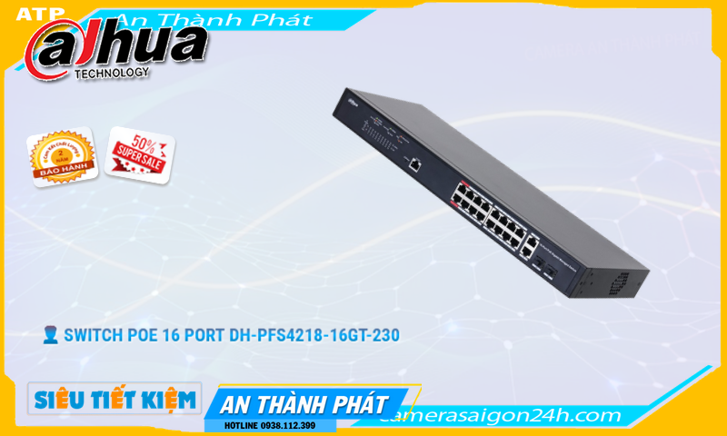 Switch POE DH-PFS4218-16GT-230