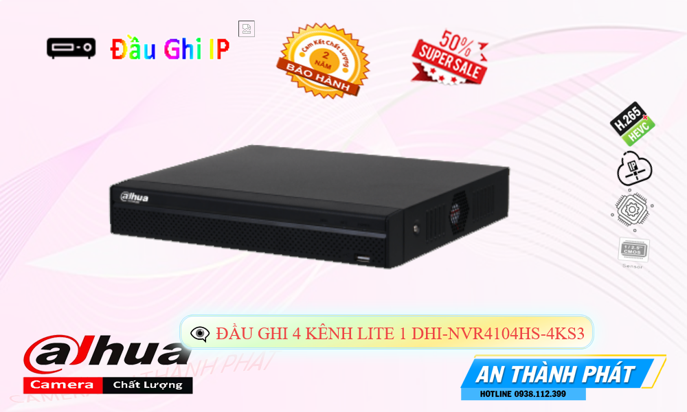 Đầu Ghi DHI-NVR4104HS-4KS3 Giá rẻ