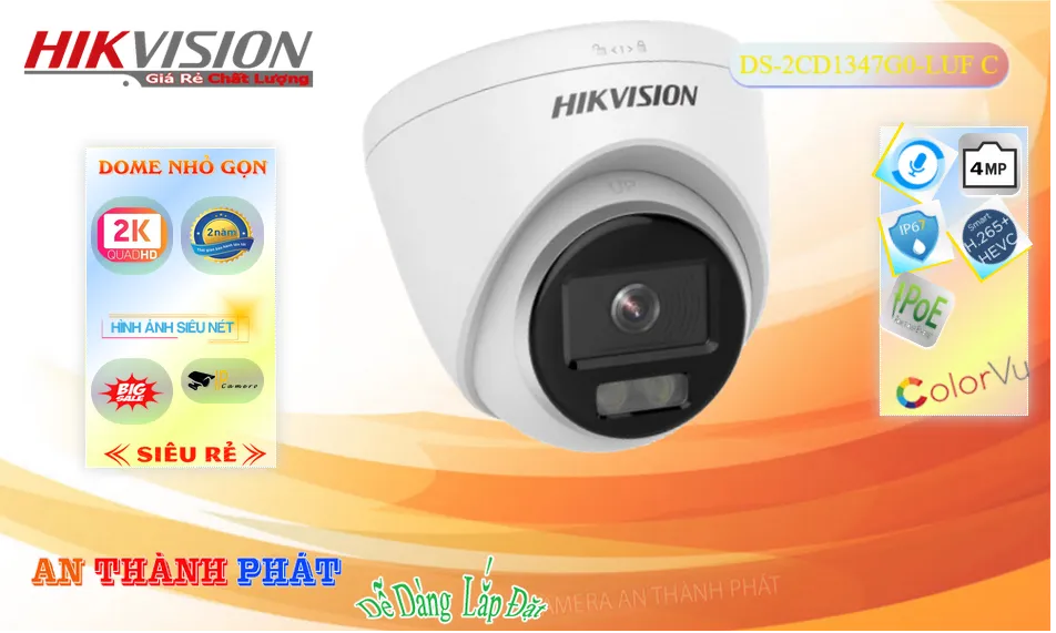 Camera Hikvision DS-2CD1347G0-LUF C