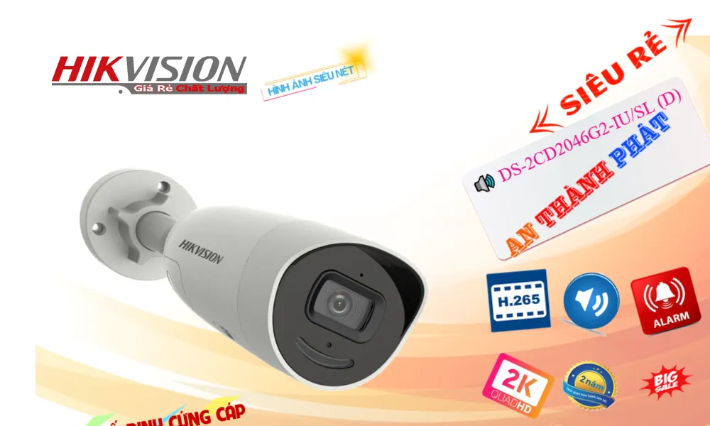 Camera Hikvision DS-2CD2046G2-IU/SL (D)