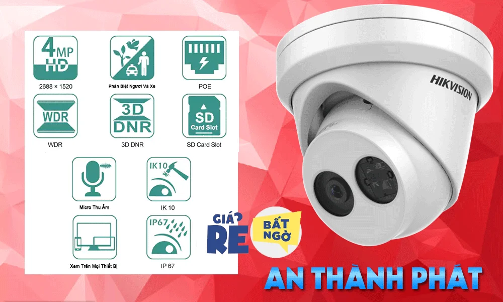 Camera Hikvision DS-2CD2343G2-LI2U 4.0MP