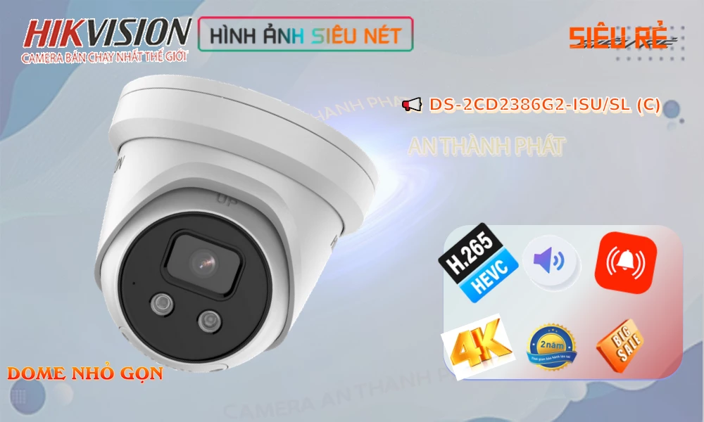 Camera Hikvision DS-2CD2386G2-ISU/SL (C)