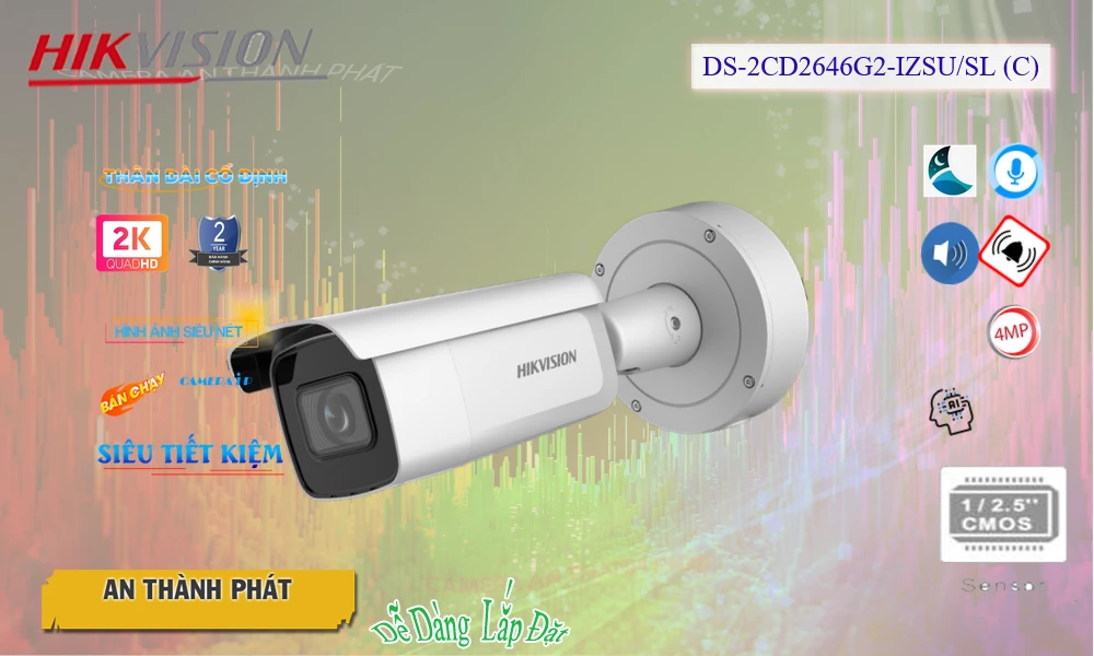 Camera Hikvision DS-2CD2646G2-IZSU/SL (C)