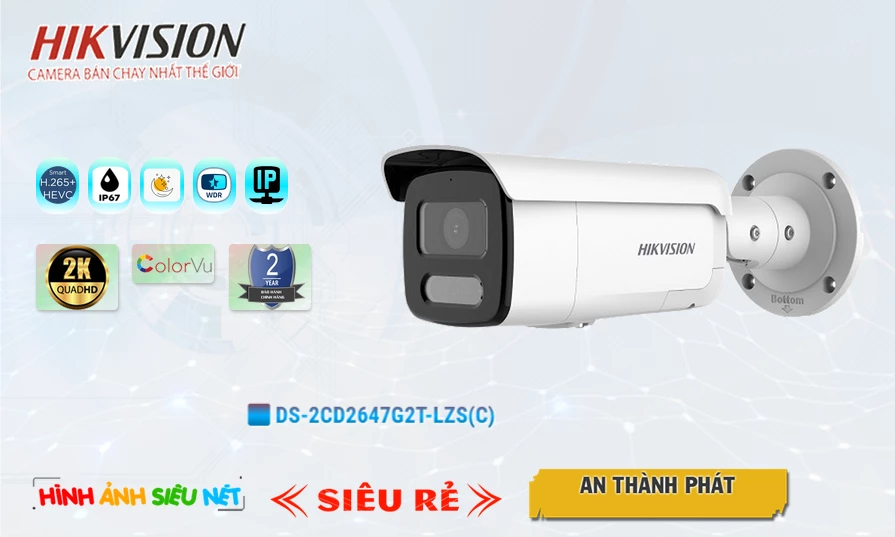 Camera Hikvision DS-2CD2647G2T-LZS (C)