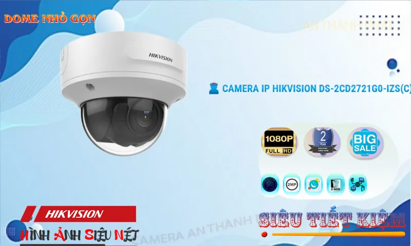 Camera Hikvision DS-2CD2721G0-IZS(C)