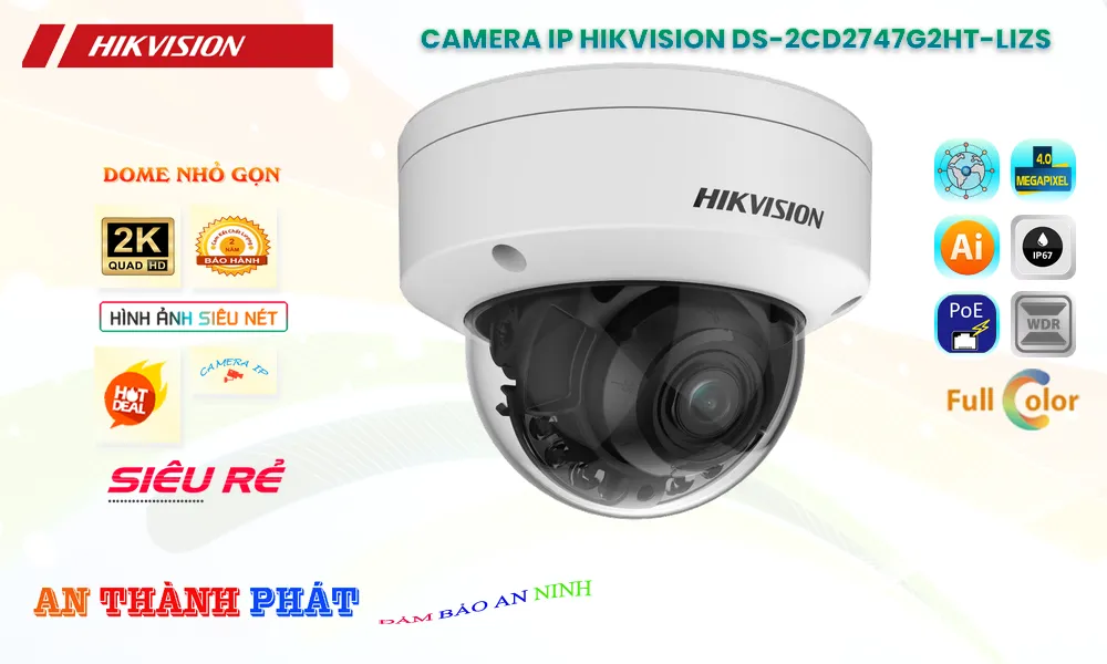 Camera HIKVISION DS-2CD2747G2HT-LIZS 4MP Camera HIKVISION DS-2CD2747G2HT-LIZS 4MP