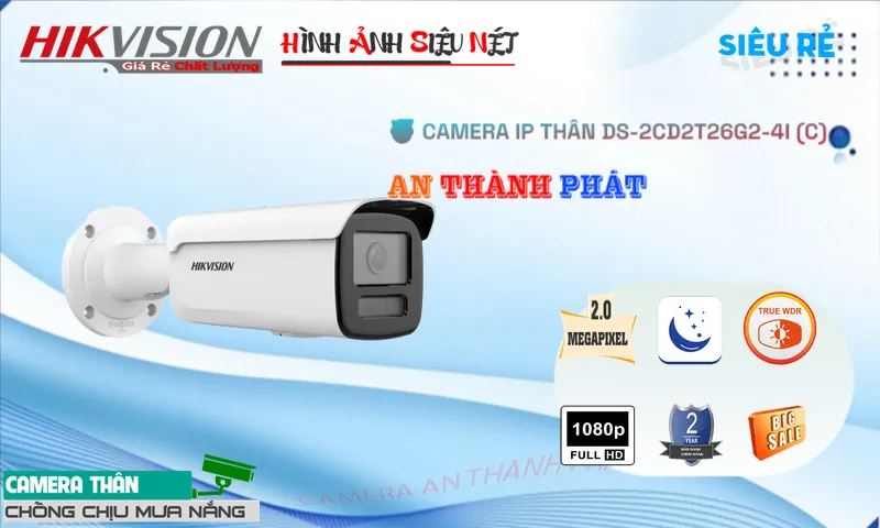 Camera Hikvision DS-2CD2T26G2-4I(C)