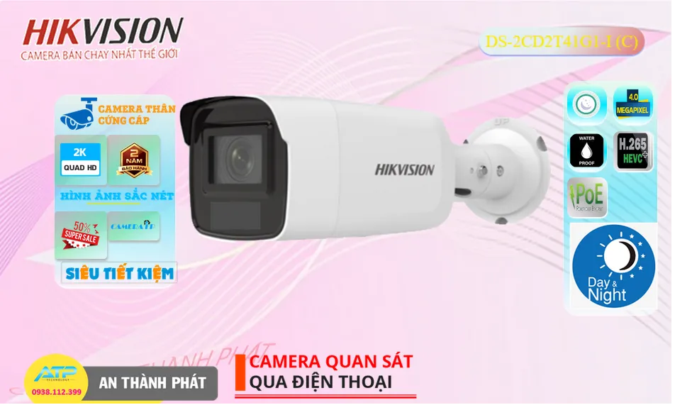 Camera Hikvision DS-2CD2T41G1-I (C)