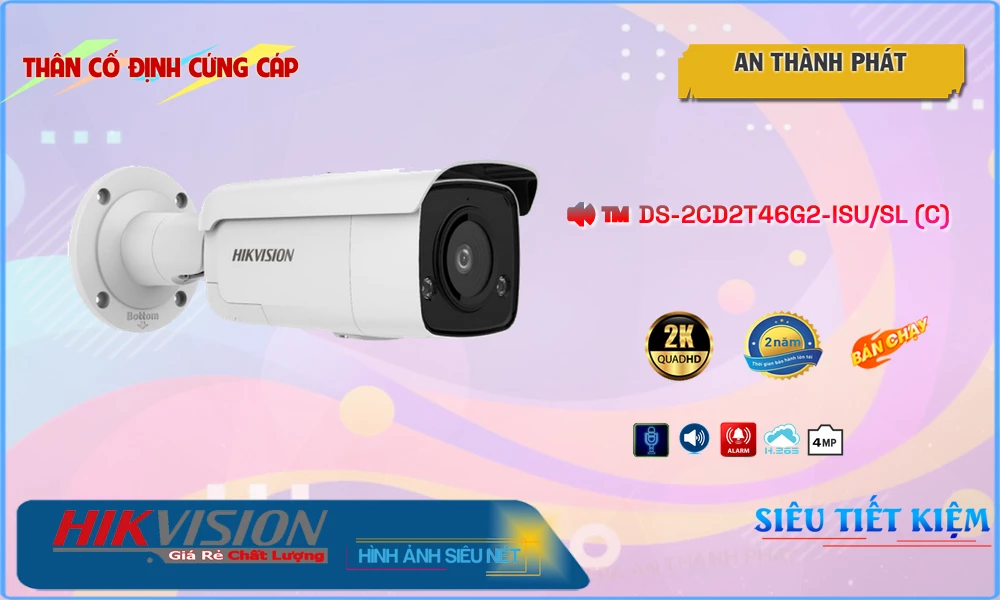 Camera Hikvision DS-2CD2T46G2-ISU/SL (C)