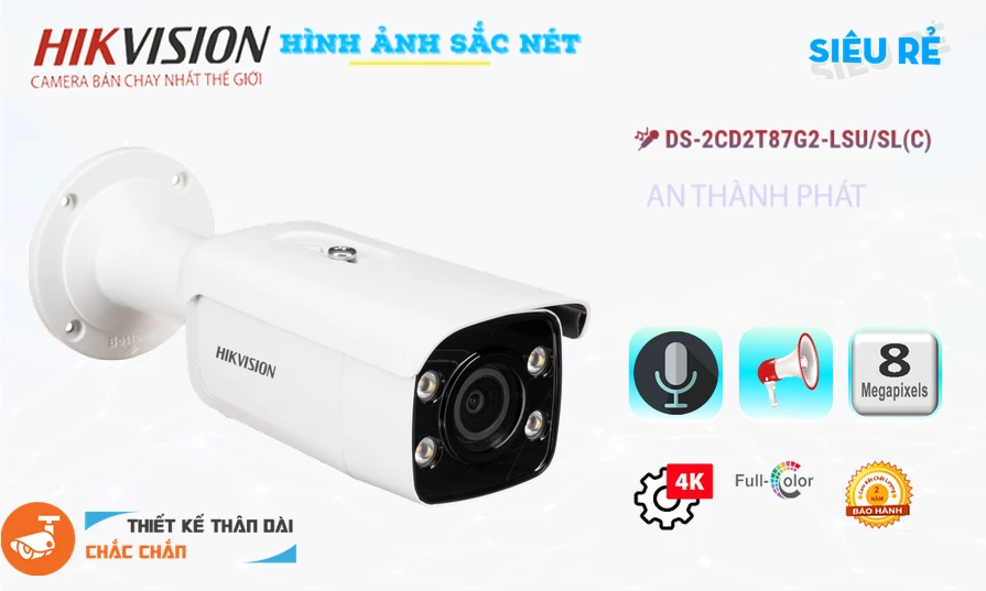 Camera Hikvision DS-2CD2T87G2-LSU/SL (C)