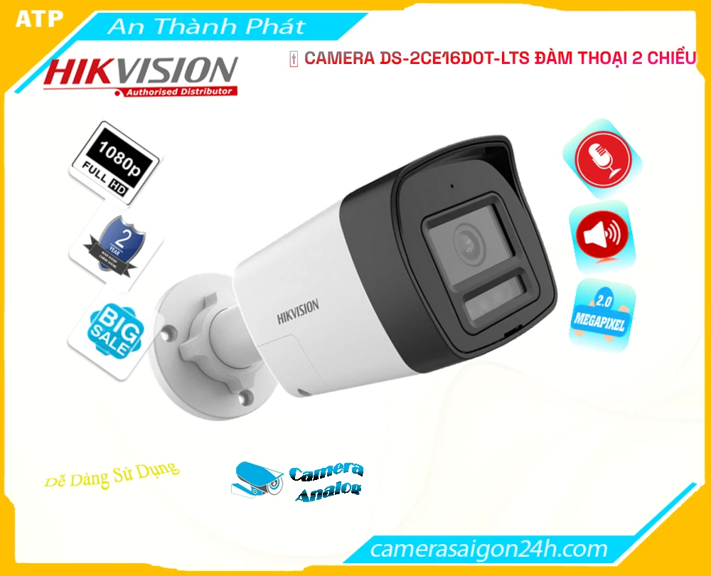 DS-2CE16D0T-LTS Camera HD Anlog Hikvision Công Nghệ Mới DS-2CE16D0T-LTS Camera HD Anlog Hikvision Công Nghệ Mới