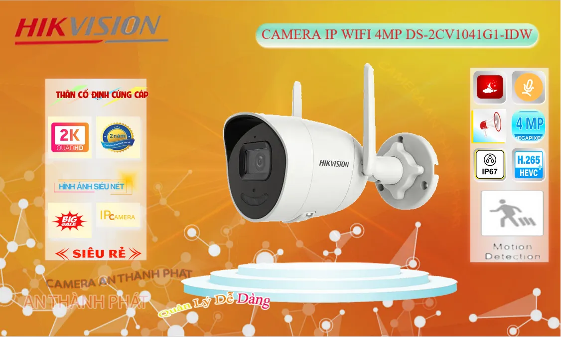 Camera IP Wifi Ngoài Trời Hikvision 4MP