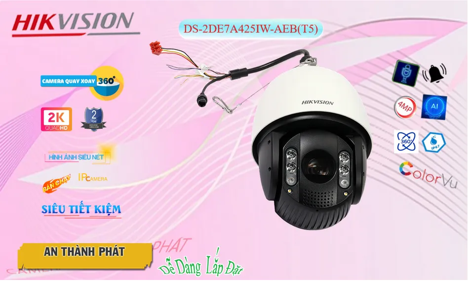 Camera An Ninh  Hikvision DS-2DE7A425IW-AEB(T5) Sắt Nét