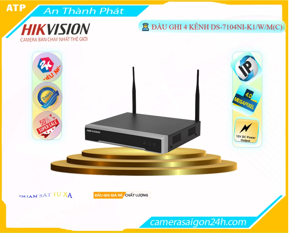 DS-7104NI-K1/W/M(C)Thiết Bị Ghi Hình Với giá cạnh tranh Hikvision