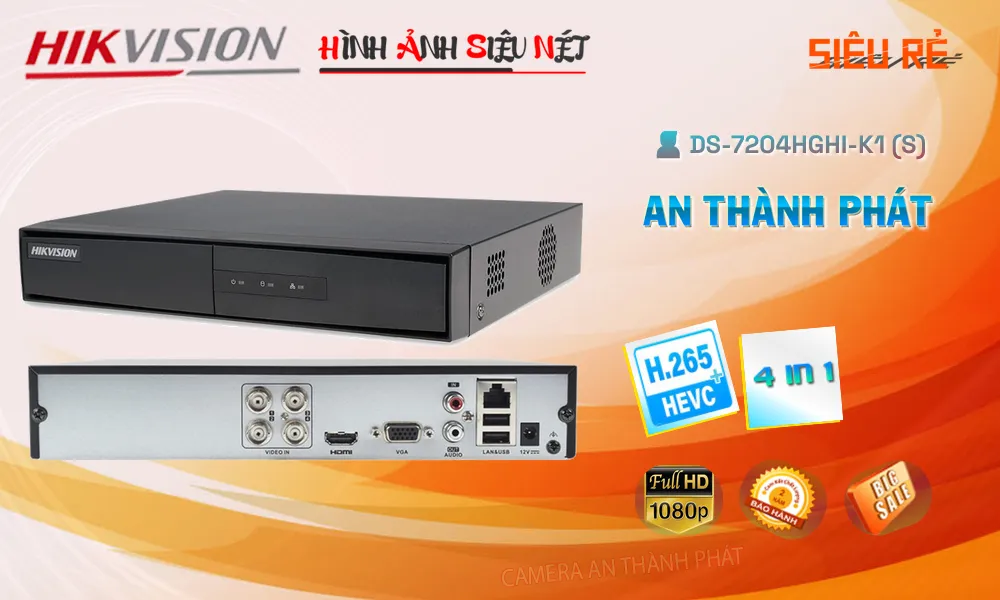 DS-7204HGHI-K1 (S) Đầu Ghi Hikvision