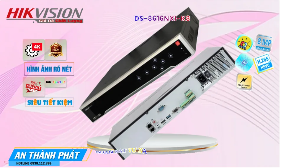 DS-8616NXI-K8 Đầu Ghi  Hikvision
