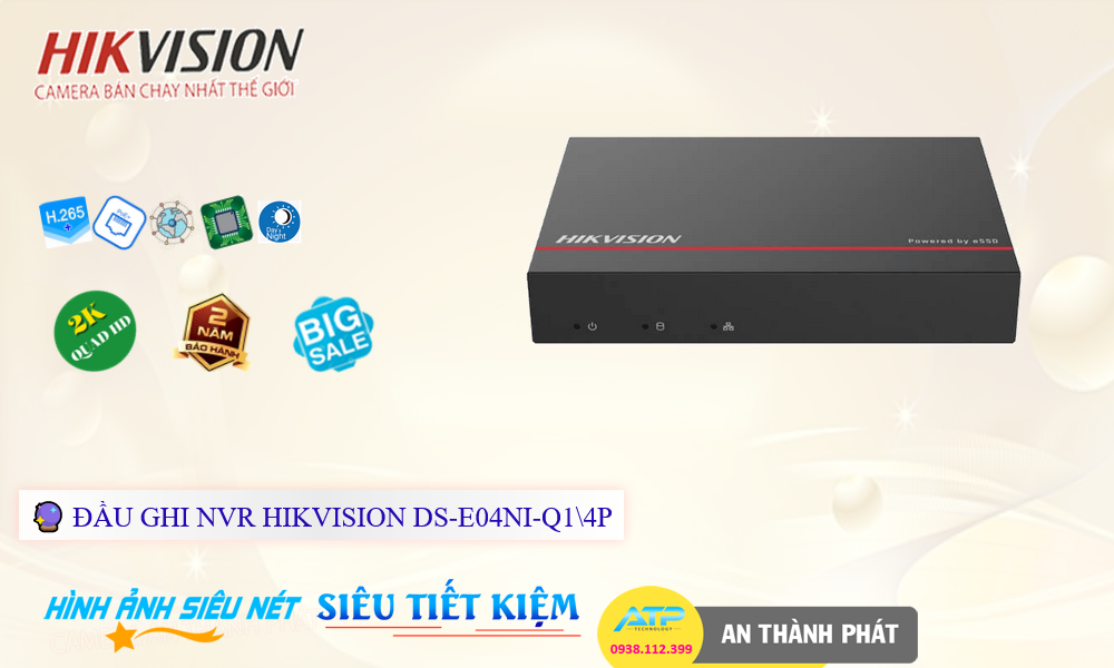 DS-E04NI-Q1/4P Hikvision Thiết kế Đẹp