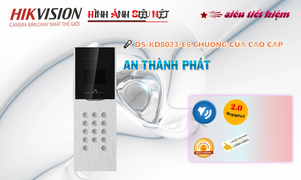 Chuôn cửa thông minh  DS-KD8023-E6  Hikvision
