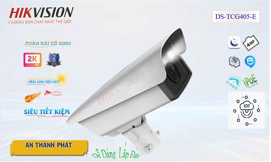 Camera Nhận diện Biển Số Xe Hikvision DS-TCG405-E