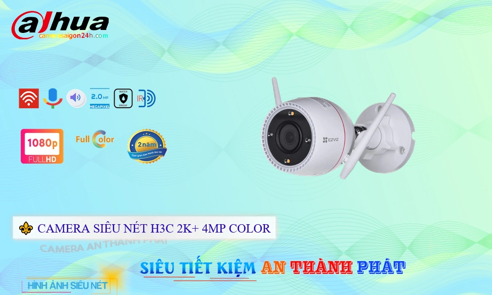 Wifi Ezviz H3C 2K+ 4MP Color Hình Ảnh Đẹp