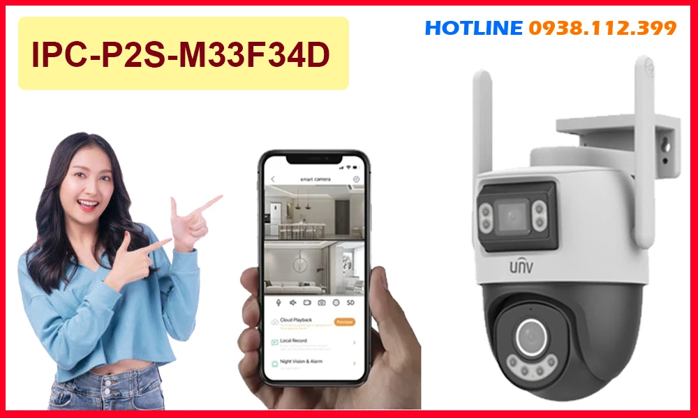 Camera Ống Kính Kép IPC-P2S-M33F34D (3MP)