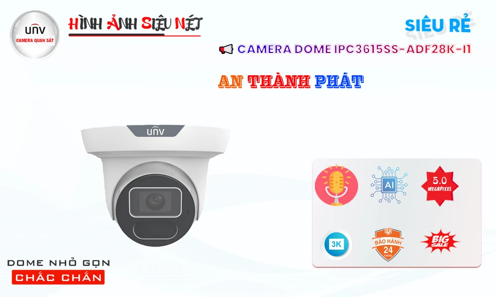 Camera UNIARCH IPC3615SS-ADF28K-I1 5MP