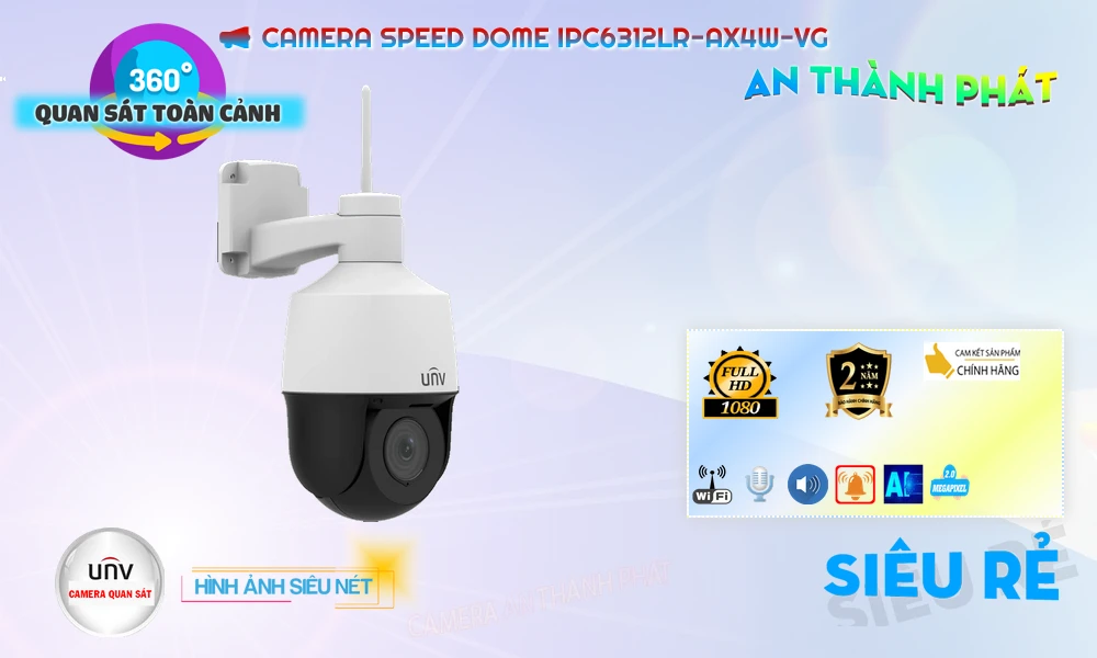 Camera IP Công nghệ nỗi bật Có màu ban đêm UNV (Uniview) IPC6312LR-AX4W-VG Tiết Kiệm