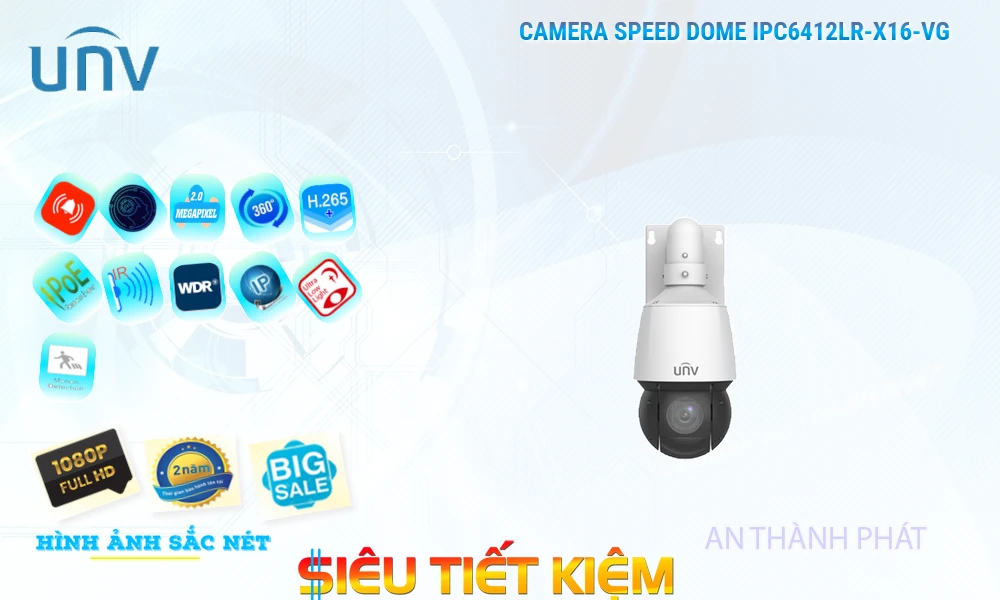 Camera UNV (Uniview) Chất Lượng IP POE IPC6412LR-X16-VG ➤