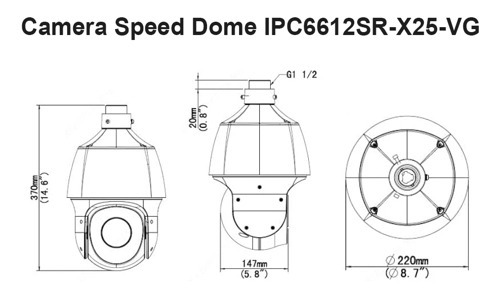 Camera UNV Speeddome IPC6612SR-X25-VG 2MP