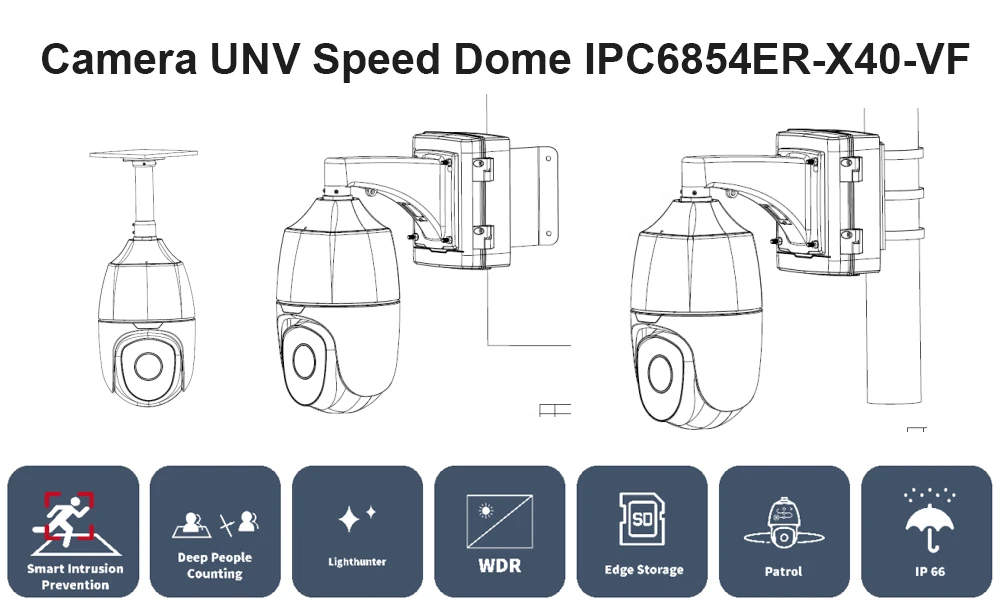 Camera UNV Speeddome IPC6854ER-X40-VF 4MP