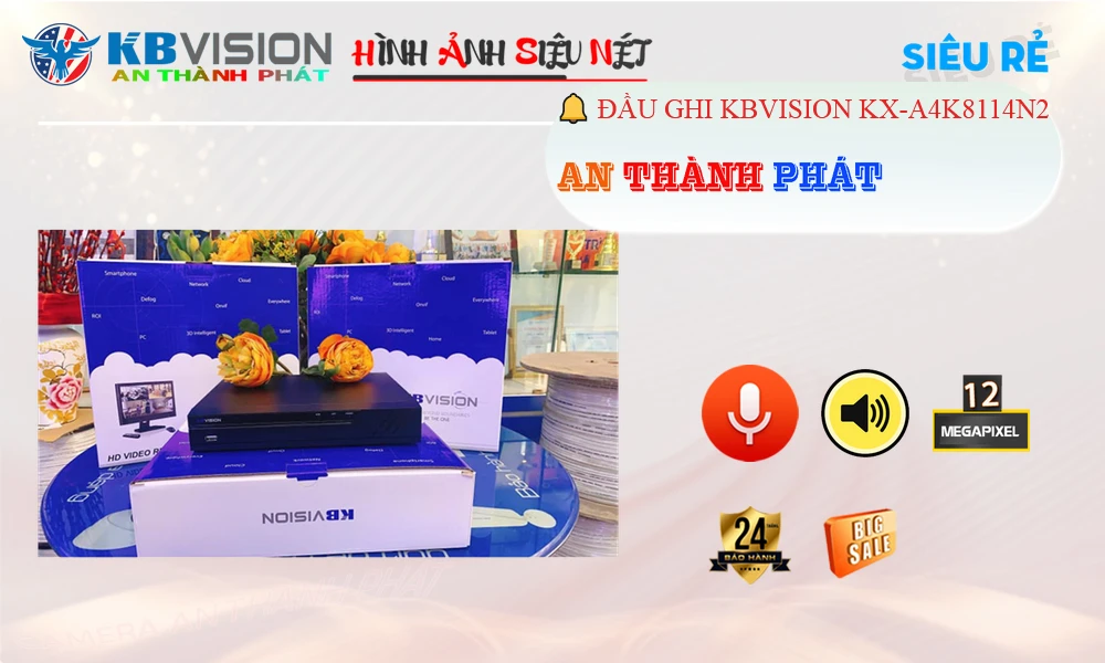 KBVISION KX-A4K8114N2 Đầu ghi hình camera IP 4 kênh KBVISION KX-A4K8114N2 Đầu ghi hình camera IP 4 kênh
