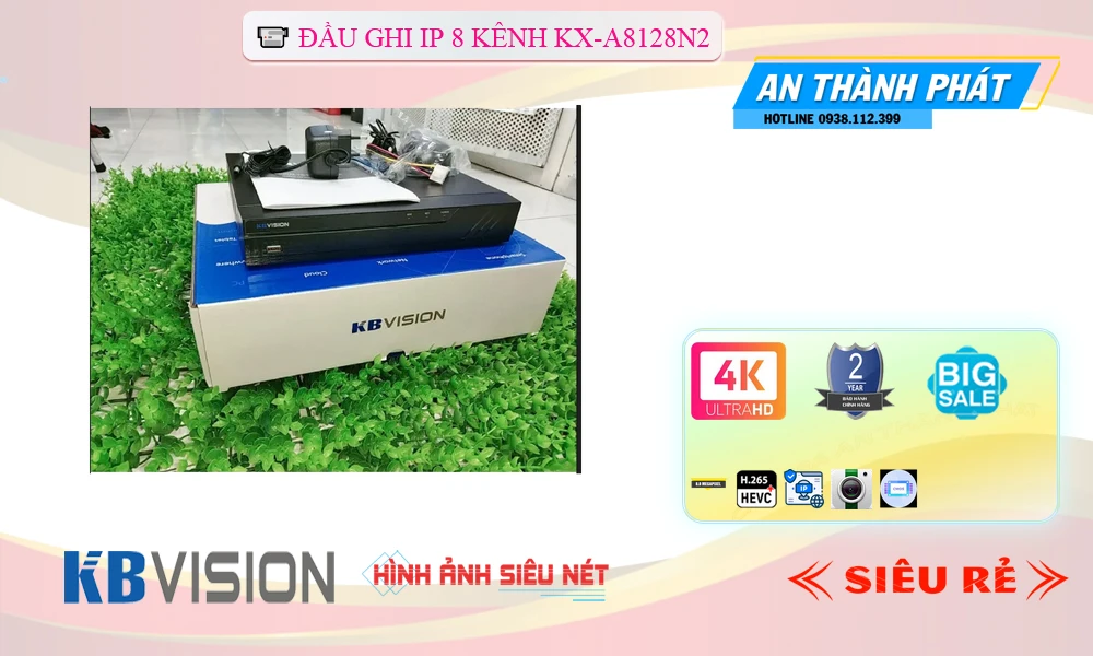 Đầu Ghi Ip 8 Kênh Kbvision KX-A8128N2