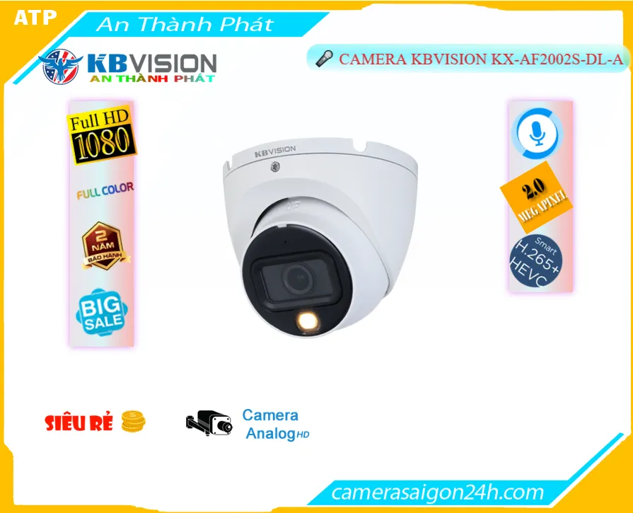 Camera Giá Rẻ KBvision KX-AF2002S-DL-A HD Anlog Công Nghệ Mới