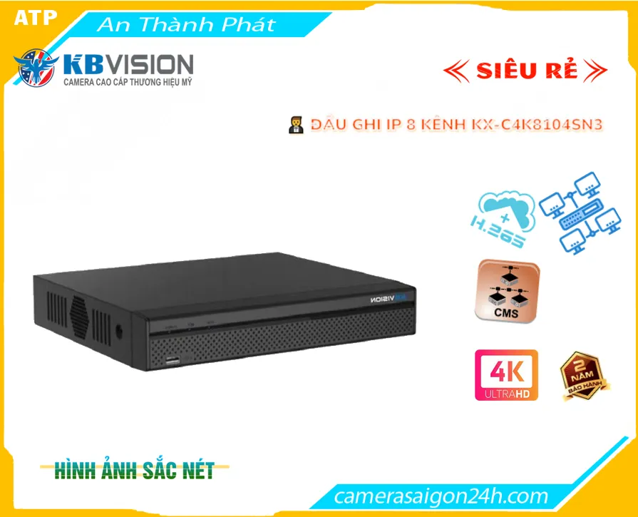 KX-C4K8108SN3 Đầu Ghi IP 8 kênh