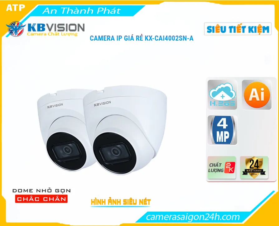 Camera IP Kbvision KX-CAi4002SN-A 4MP