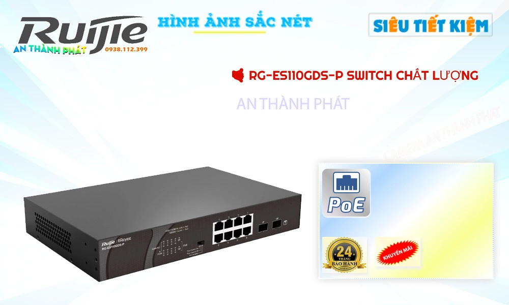 Hãng Ruijie  Switch chuyển đổi dữ liệu  RG-ES110GDS-P