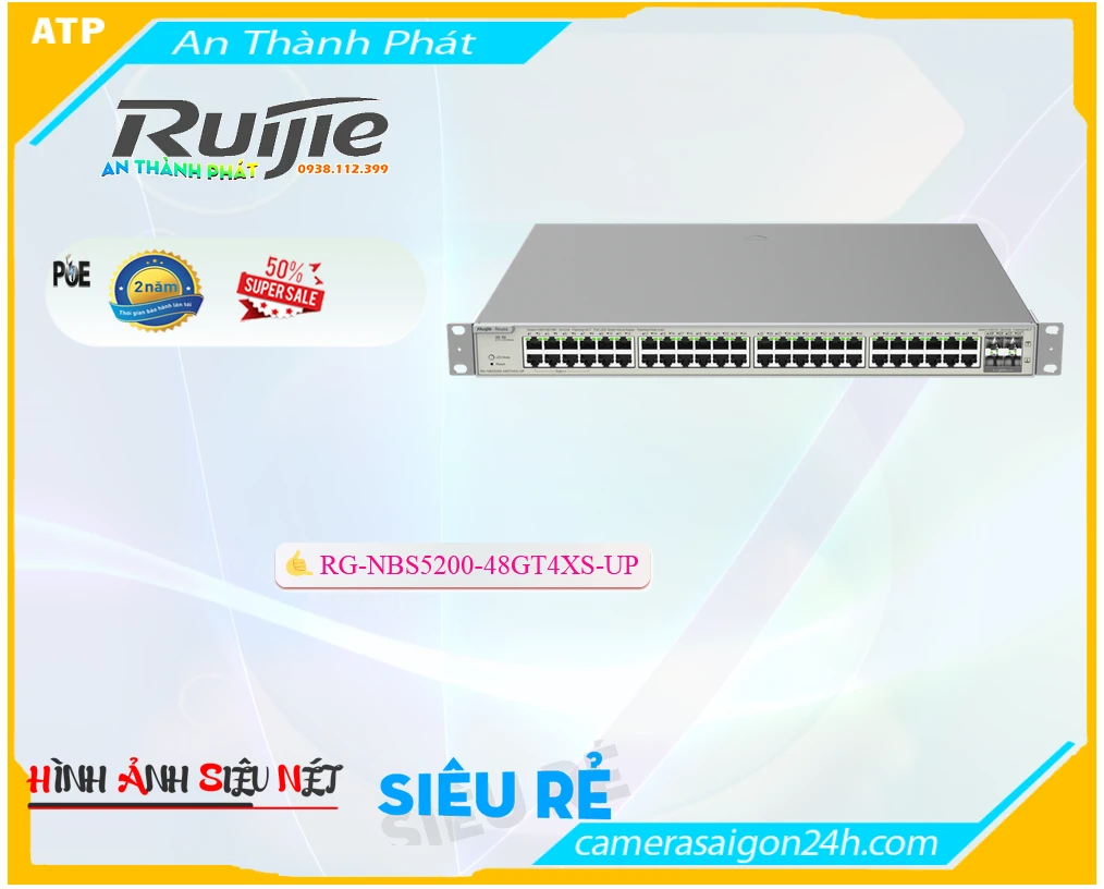 Thiết Bị Mạng Ruijie RG-NBS5200-48GT4XS-UP Thiết Bị Mạng Ruijie RG-NBS5200-48GT4XS-UP