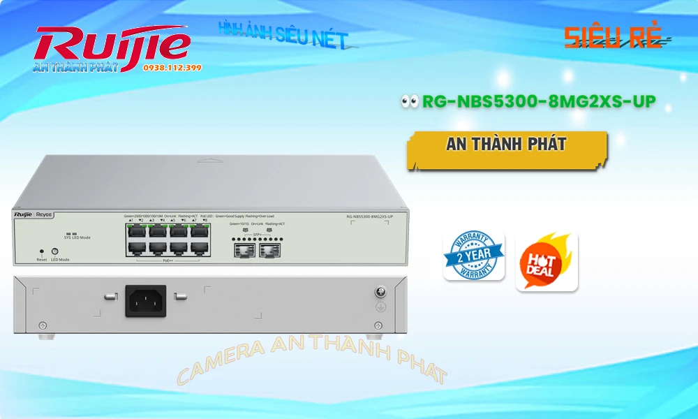 Thiết Bị Mạng Ruijie RG-NBS5300-8MG2XS-UP