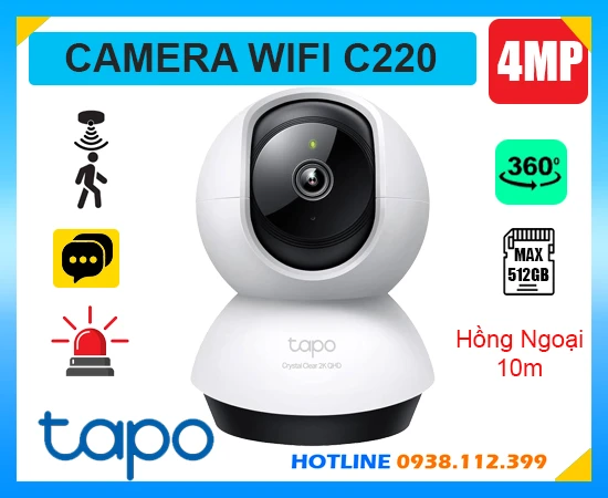 Camera IP Wifi Không Dây Tapo C220 (4MP), Tapo C220, C220, camera không dây Tapo C220, lắp đặt camera Tapo C220, camera không dây Tapo C220 giá rẻ, lắp camera Tapo C220 chính hãng, camera trong nhà Tapo C220, lắp camera quay xoay 360 Tapo C220, mua camera Tapo C220,