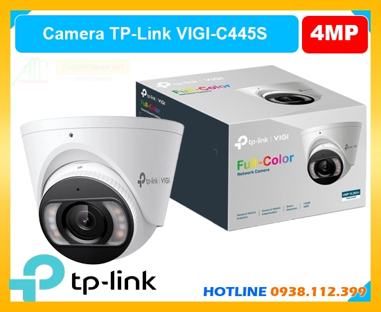 camera dome VIGI C445S ngoài trời, camera ngoài trời TP-Link C445S, camera AI C445S có thu âm, camera nhận diện người xe C445S, camera dome hồng ngoại 30m VIGI C445S, camera IP mini C445S, camera chống nước IP67 C445S