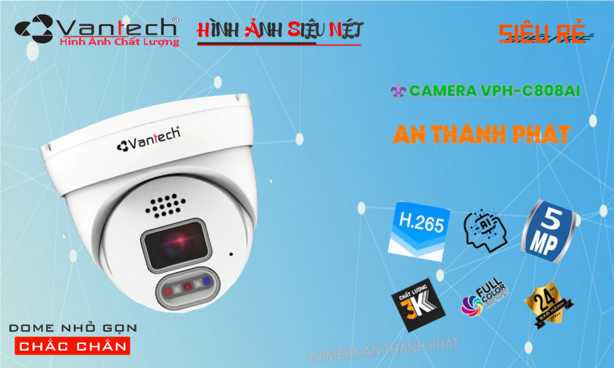 Camera Giá Rẻ VanTech VPH-C808AI Công Nghệ Mới