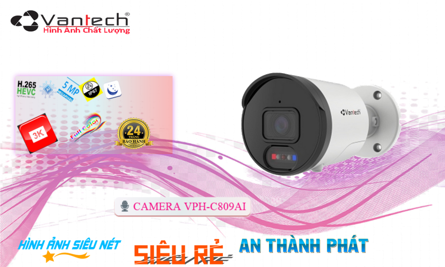 ✅ VPH-C809AI Camera Thiết kế Đẹp VanTech